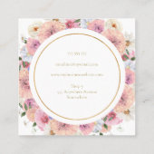 パステルフローラ女子エレガントデザイナーサークル スクエア名刺 (裏面)