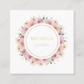 パステルフローラ女子エレガントデザイナーサークル スクエア名刺 (正面)