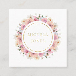パステルフローラ女子エレガントデザイナーサークル スクエア名刺