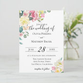 パステルフローラ庭園の結婚式招待状 招待状 (スタンド正面)