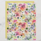 パステルフローラ折り紙紙 (正面/裏面)