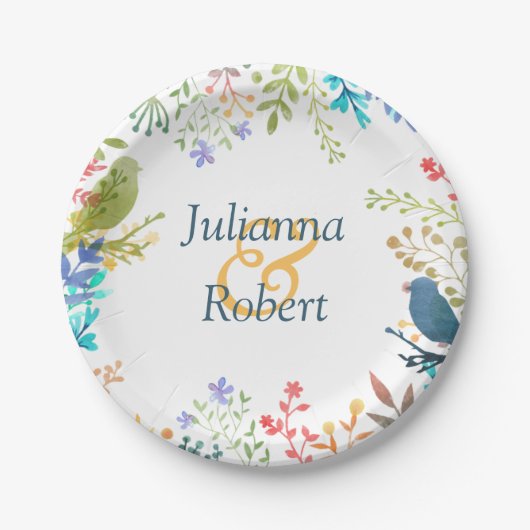 パステルフローラ紙プレート ペーパープレート (正面)