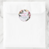 パステルフローラ結婚のサークルフレーム紙クイリング ラウンドシール (バッグ)