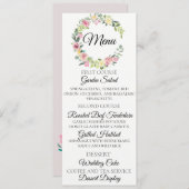 パステルフローラ結婚リースのメニューカード メニュー (正面/裏面)
