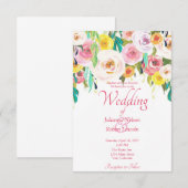 パステルフローラ結婚式招待状 招待状 (正面/裏面)