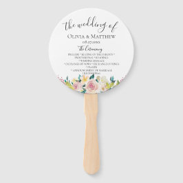 パステルフローラ結婚式 プログラム ハンドファン