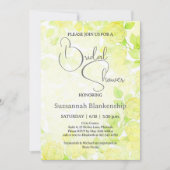 パステルフローラ背景ブライダルシャワー 招待状 (正面)