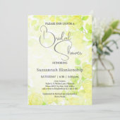 パステルフローラ背景ブライダルシャワー 招待状 (スタンド正面)