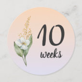 パステルフローラ10-11週妊娠マイルストーンカード (正面)