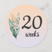 パステルフローラ20-21週妊娠マイルストーンカード (正面)