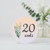 パステルフローラ20-21週妊娠マイルストーンカード (スタンド正面)