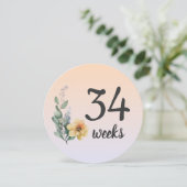 パステルフローラ34-35週妊娠マイルストーンカード (スタンド正面)