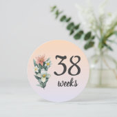 パステルフローラ38-39週妊娠マイルストーンカード (スタンド正面)