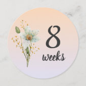 パステルフローラ8-9週妊娠マイルストーンカード (正面)
