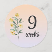 パステルフローラ8-9週妊娠マイルストーンカード (裏面)