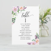 パステルフローラ、ゲスト名付きシーティングプランカード (スタンド正面)