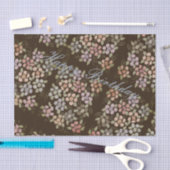 パステルフローラ パターン（の模様が）ある 薄葉紙 (クラフト)