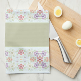 パステルフローラ（薄緑） キッチンタオル