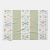 パステルフローラ（薄緑） キッチンタオル (横)