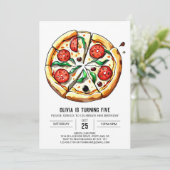 パステルフードピザバースデー 招待状 (スタンド正面)