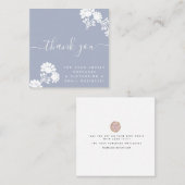 パステルブティック美しいサンキューロゴスクリプト スクエア名刺 (正面/裏面)