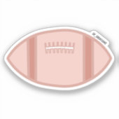 パステルブラウンフットボール シール (正面)