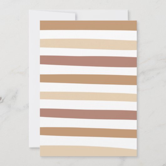 パステルブラウンレインボージェンダーが赤ちゃんのシャワーを明らかにする 招待状 (裏面)