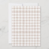 パステルブラウンワンラッキーダックバルーン1st誕生日 招待状 (裏面)