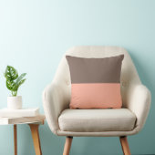 パステルブラウン淡い色のと赤 クッション (椅子)