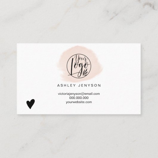 パステルブラシストロークのミニマル感謝していゴの順序 名刺 (裏面)