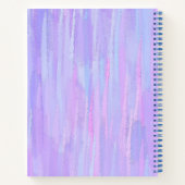 パステルブラシストロークパーソナライズされた ノートブック (裏面)