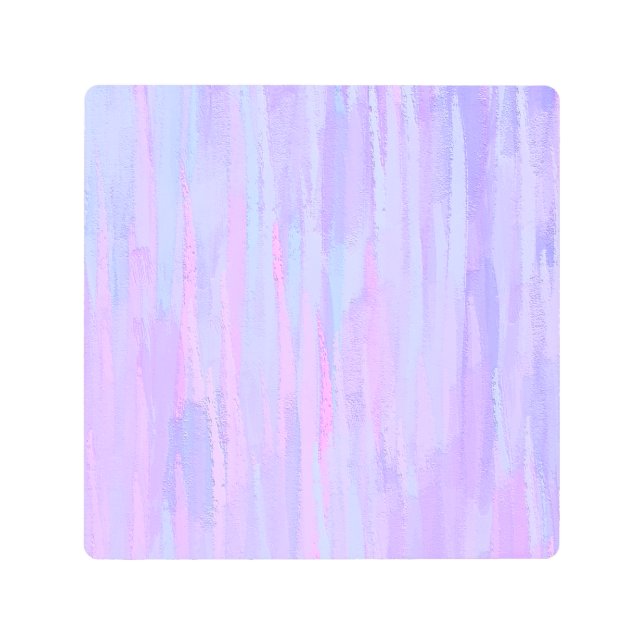 パステルブラシストローク抽象芸術アート メタルプリント (正面)