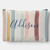 パステルブラシパーソナライズされたストローク アクセサリーポーチ (正面)