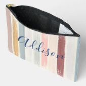パステルブラシパーソナライズされたストローク アクセサリーポーチ (見開き)