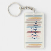 パステルブラシパーソナライズされたストローク キーホルダー (正面)