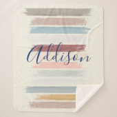 パステルブラシパーソナライズされたストローク シェルパブランケット (正面)
