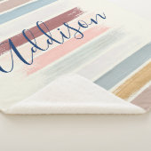 パステルブラシパーソナライズされたストローク シェルパブランケット (3/4)