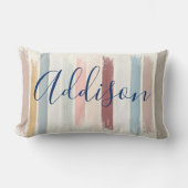 パステルブラシパーソナライズされたストローク ランバークッション (正面)