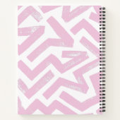 パステルブラシラインの幾何学的パタパーソナライズされたーン ノートブック (裏面)