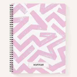 パステルブラシラインの幾何学的パタパーソナライズされたーン ノートブック
