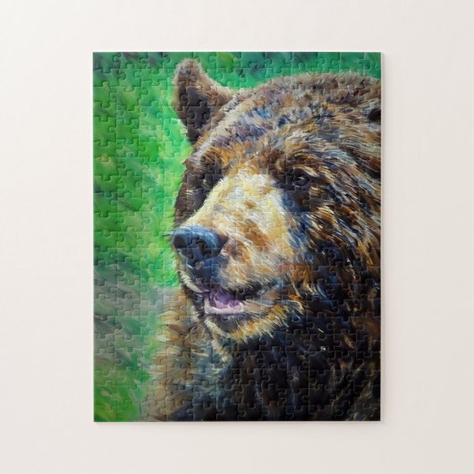 パステルブラックベアポートレート ジグソーパズル (縦)