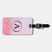 *~*パステルブラックモノグラグラデーションムダイヤモンドきらきら光る版 ラゲッジタグ (正面横)