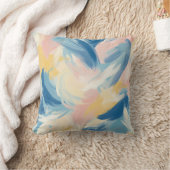 パステルブラッシュストローク装飾用クッション クッション (ブランケット)