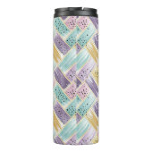 パステルブラッシュストローク&金ゴールドクロス抽象芸術 タンブラー (裏面)