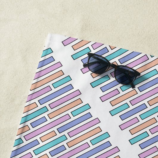 パステルブリックモザイク ビーチタオル (インサイチュ)