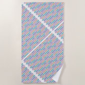 パステルブリックモザイク ビーチタオル (正面)