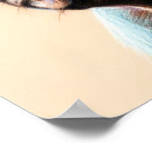 パステルブルドッグのフランスのスケッチ ポスター (角)