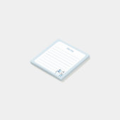 パステルブルーかわいいチビ（小さくかわいく書いた感じ）キティキャットハローヴ ポストイット (アングル)