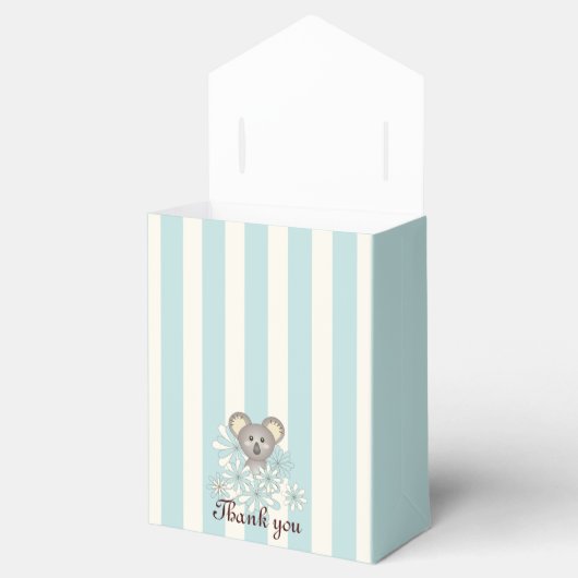 パステルブルーかわいいベビーコアラ子供たちパーティーありがとう フェイバーボックス (オープン)