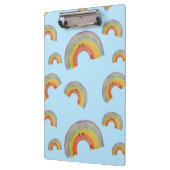 パステルブルーかわいいレインボー クリップボード (左)